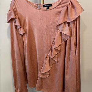 Lane Bryant Women's Blush Ruffle Blouse